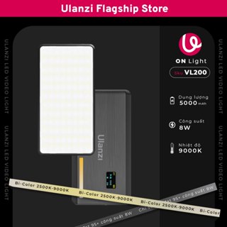 Ulanzi VL200 Bi Color fill light đèn chụp hình quay phim - Dải màu 2500K đến 9000K tích hợp pin sạc 5000mAh