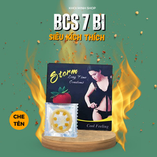 Combo 10 hộp Bao cao su bi STORM Bcs 7 bi lớn có gai toàn thân Tăng khoái cảm  Codomi