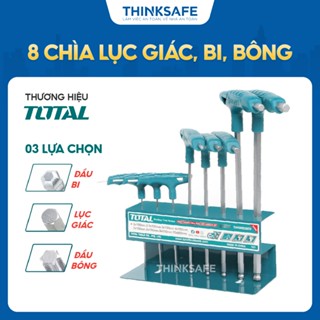 Bộ 8 chìa lục giác thường , bi , bông tay cầm chữ T Total THHW80816  - THHW80826 - THHW80836