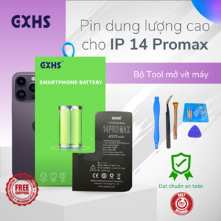 Pin GXHS chính hãng cho IP 14 Pro Max dung lượng cao và chuẩn 4730mAh, tặng kèm bộ vít tháo lắp và seal dán pin
