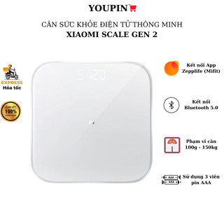 Cân điện tử thông minh Xiaomi Scale 2, Mijia S200 theo dõi sức khỏe đồng bộ với điện thoại