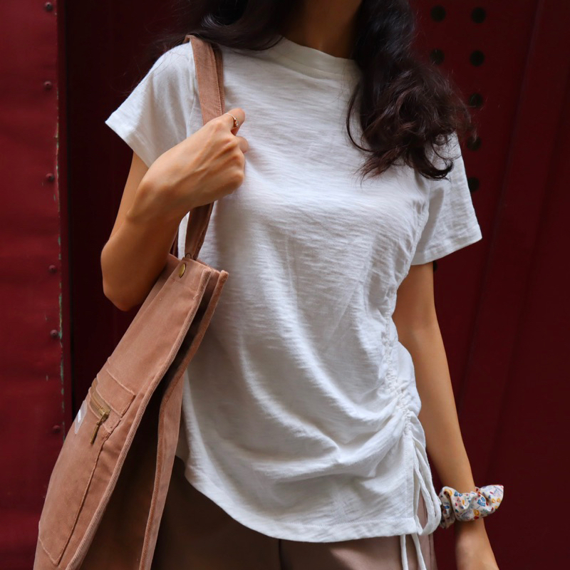 [ FINAL SALE ]ÁO THUN KIỂU RÚT DÂY