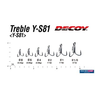 Lưỡi Ba Tiêu Decoy Treble Y-S81 | Made in Japan