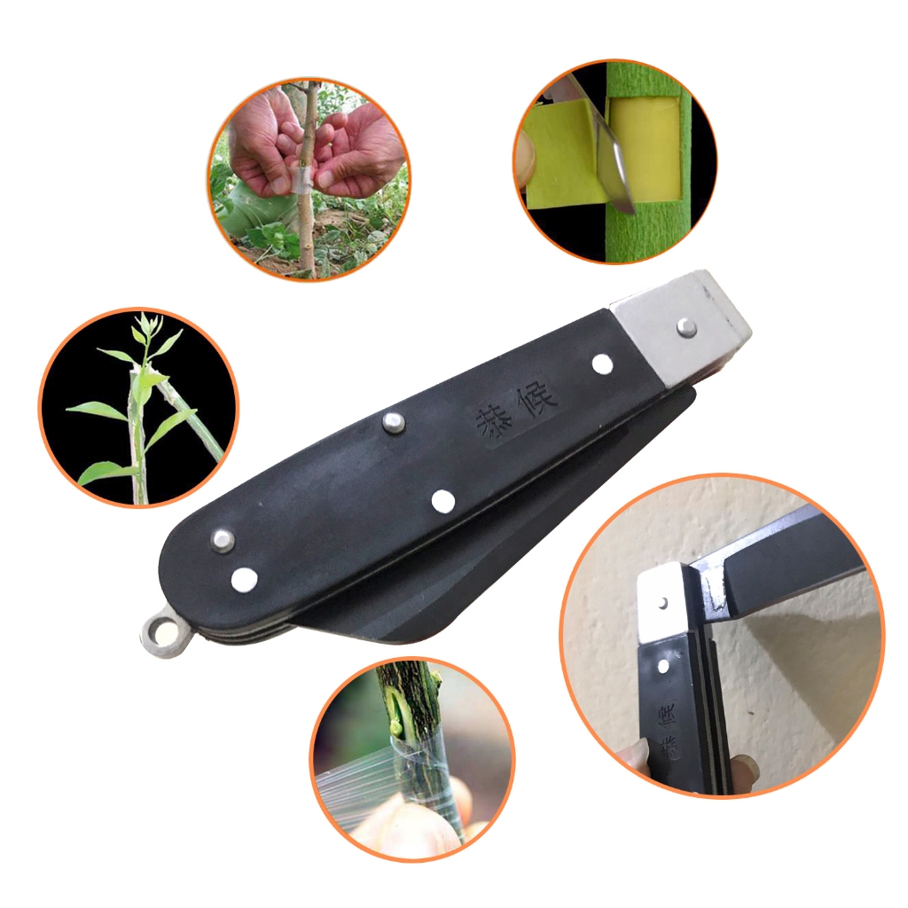 Dao ghép cây cán gập lưỡi đen