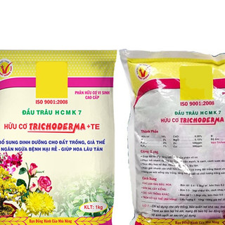 Gói 1kg Phân hữu cơ đầu trâu HCMK7 Bokashi Trichoderma +TE