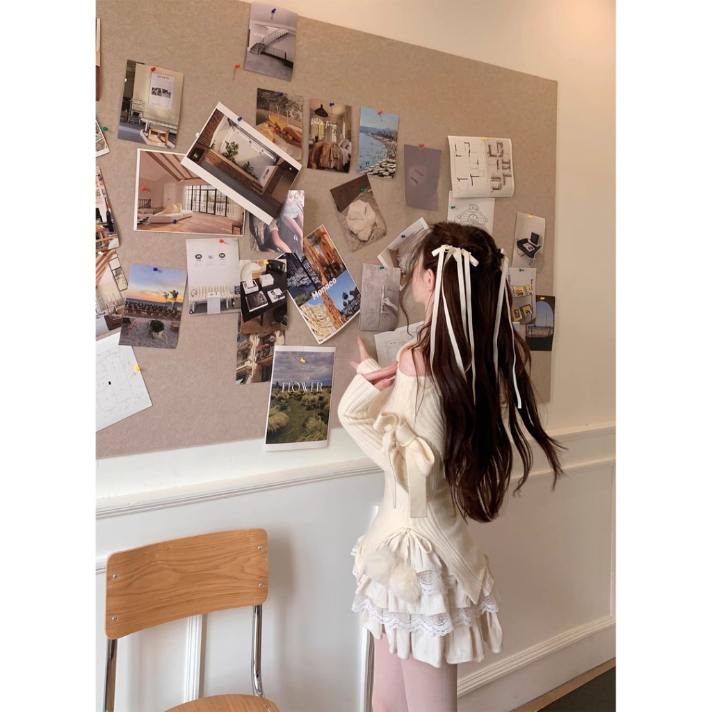 Set váy nữ - Áo len trễ vai mix với chân váy nhiều tầng thắt nơ ngang vai phong cách bánh bèo dễ thương Gin62 G145 | BigBuy360 - bigbuy360.vn