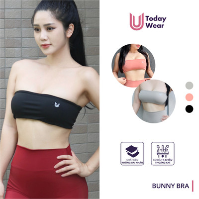 [Xả Hàng Giá Sốc] Áo bra không dây Bunny Today U Wear quây cup ngực chống tụt nâng vòng 1 cho nữ tập gym yoga