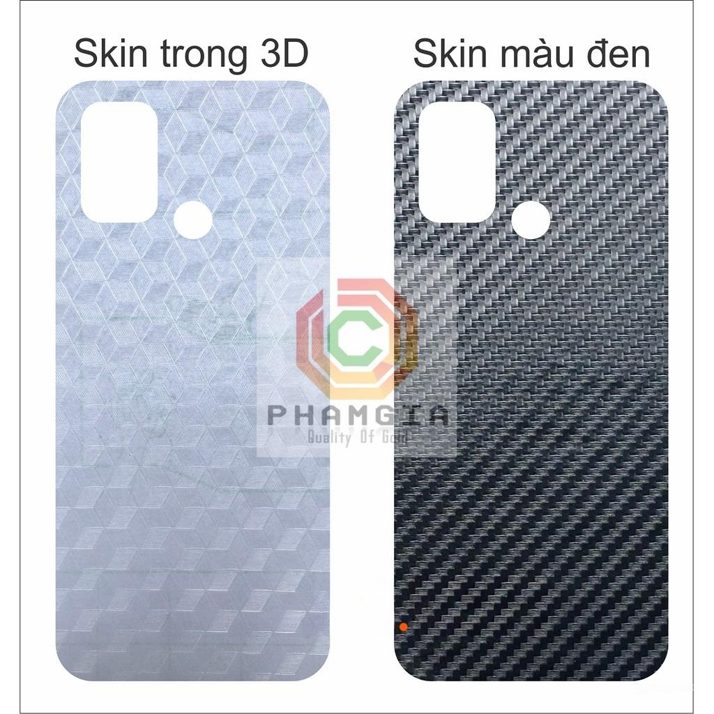 Miếng dán skin carbon mặt lưng Realme C17