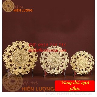  Dây Treo Vòng Dơi Ngũ Phúc Lâm Môn 2 Mặt 4 cỡ: ĐK 11,16,20,23cm - Vật Phẩm Phong Thủy May Mắn 