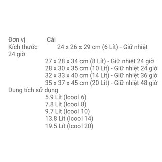 Bình đá giữ nhiệt icool DUY TÂN - 6L, 8L, 10L