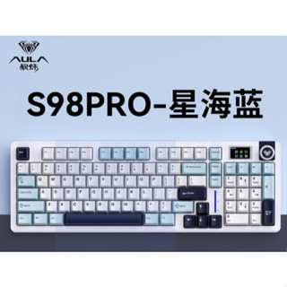   sẵn tùy màu Bộ Phím Cơ Fullsize 98 - Aula Leobog S98 PRO - RGB 3 mode - Màn hình + Núm Xoay 