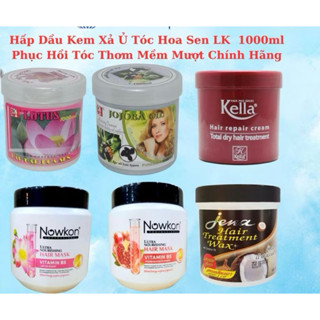  Hấp Dầu Kem Xả Ủ Tóc Hoa Sen Jojoba  Kella   LK  1000ml Phục Hồi Tóc Thơm Mềm Mượt Chính Hãng 