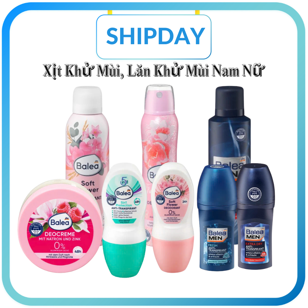 Kem khử mùi hôi nách Balea,Lăn Khử Mùi Balea 50ml cực khô thoáng, ngăn mùi hiệu quả suốt 48h.