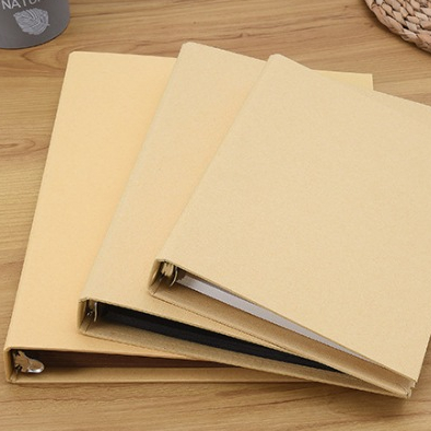 Bìa sổ còng giấy Kraft/ Đen cứng cáp A5 (6 lỗ) B5 (9 lỗ) A4 (4 lỗ) không quai