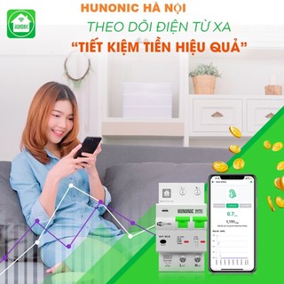 Aptomat Hunonic Notec 40A, Aptomat Theo Dõi Tiền Điện Hàng Tháng, Điều Khiển Từ Xa Qua Điện Thoại