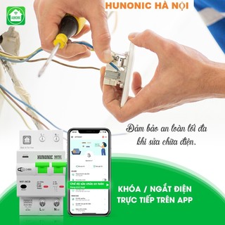 Aptomat Hunonic Notec 40A, Aptomat Theo Dõi Tiền Điện Hàng Tháng, Điều Khiển Từ Xa Qua Điện Thoại