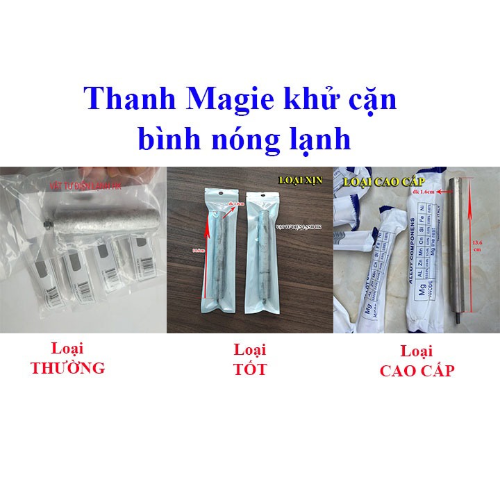 Thanh magie lọc cặn bình nóng lạnh - đa năng ren 3-5-6mm - có ốc vít
