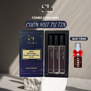(Mua 1 được 4) Combo 3 chai nước hoa nam Seelab 10ml Hộp đựng nâng cấp - Cuốn hút, Tự tin - Kèm quà tặng body mist 10ml