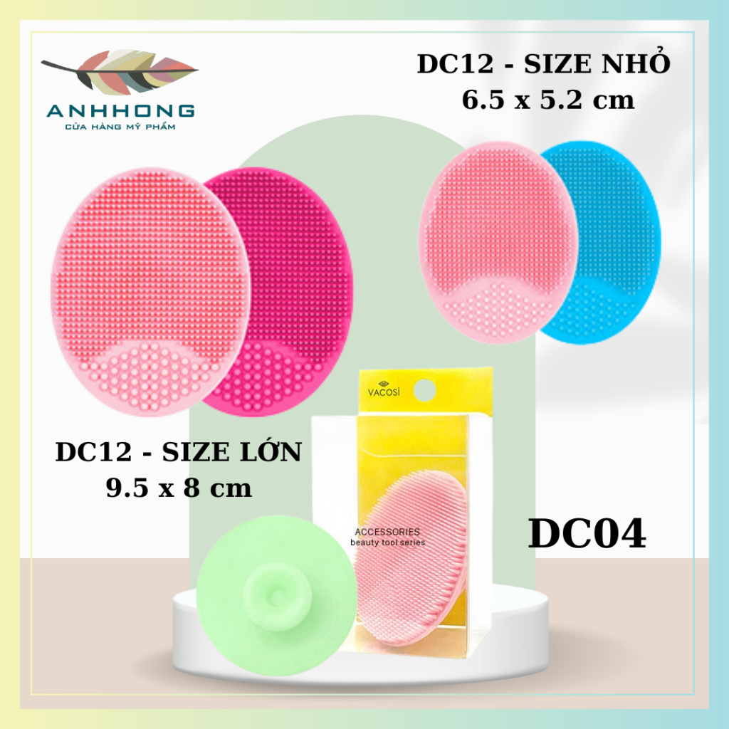 Miếng Rửa Mặt Vacosi Silicone Cleansing Pad DC04 DC12