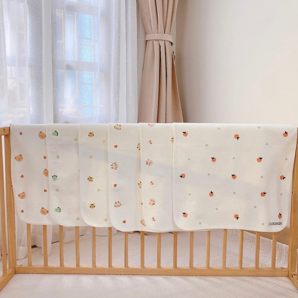 Miếng Lót Chống Thấm Cho Em Bé Bề Mặt ORGANIC MONONA Cực Kỳ Mềm Mịn Thoáng Khí 50x70cm Nhiều Hoạ Tiết