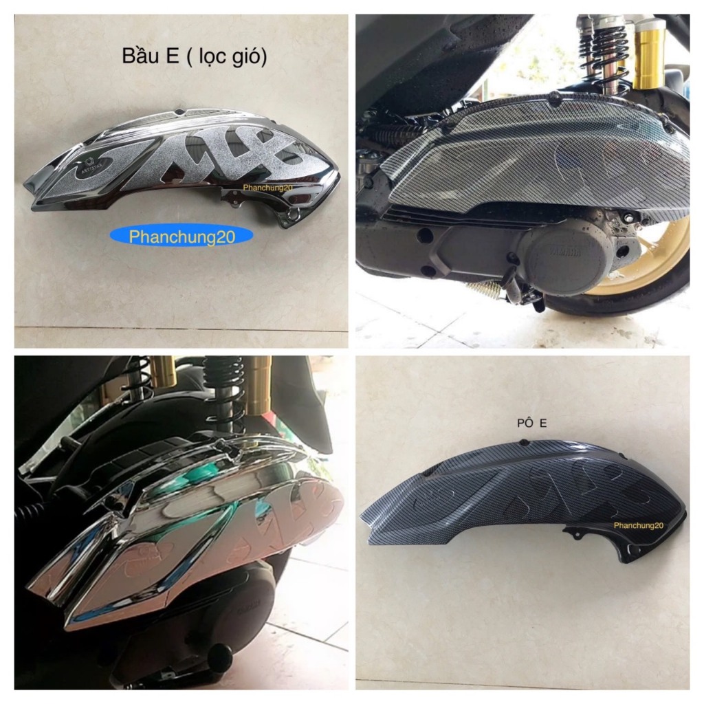 NVX 2021 2022 2023 2024 ( V2 ) ỐP BẦU E ( LỌC GIÓ ) DÙNG CHO ĐỜI XE NVX - V2 CROM / CACBON