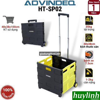 Xe kéo đi chợ gấp gọn advindeq ht-sp02 - tải trọng 35kg