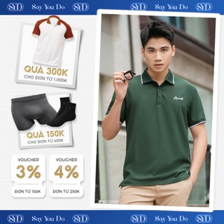 Áo thun polo nam có cổ chất liệu cotton CVC dệt caro cao cấp form Regular Fit - SYD VC14