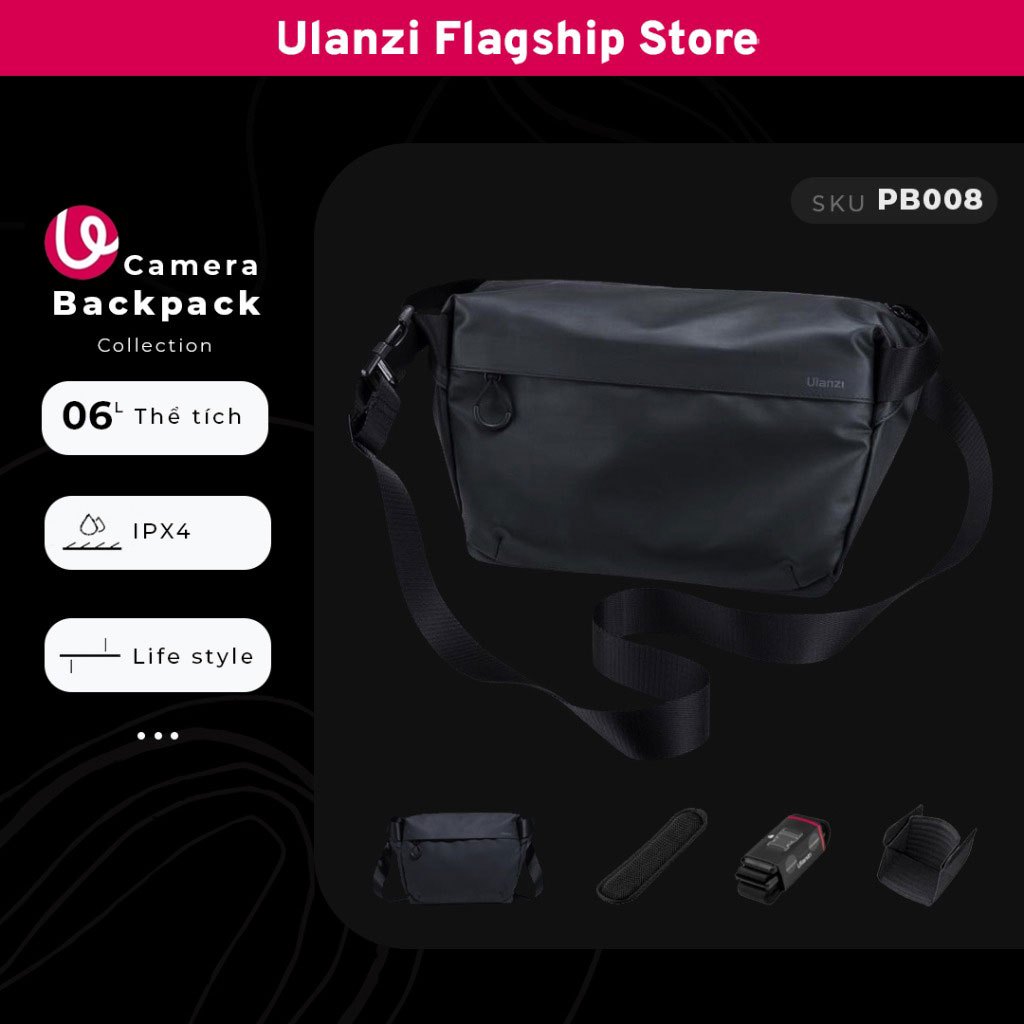Ulanzi Light Junior PB008 - Túi Đựng Máy Ảnh Đeo Chéo Chống Nước