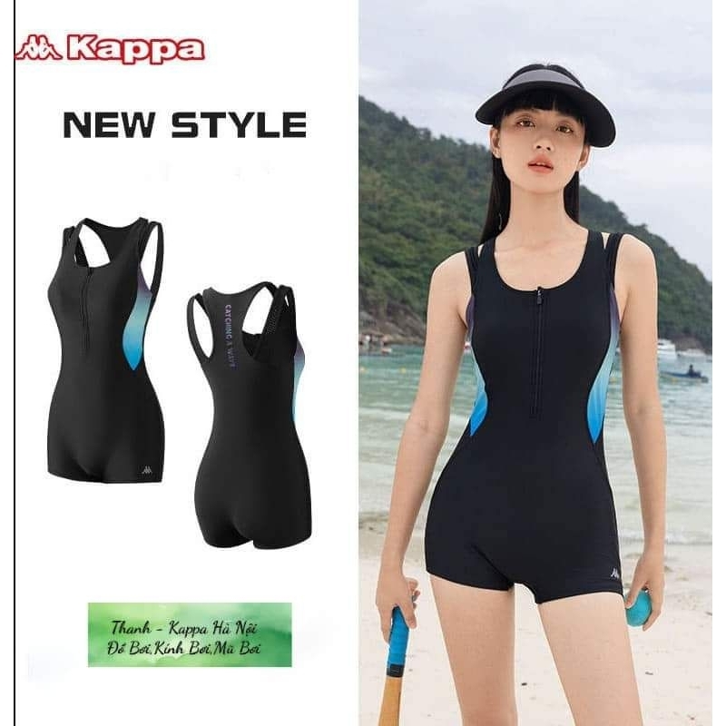 Áo bơi nữ liền thân quần đùi áo balo dáng sport cao cấp KAPPA thiết kế kín đáo che khuyết điểm giúp 