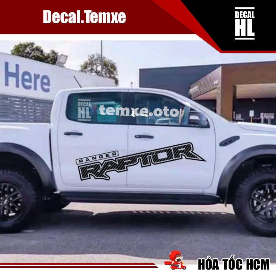 Tem raptor dán sườn xe Ranger. Tem dán sườn xe Raptor