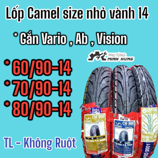 Vỏ Lốp Xe Máy Camel T900 Gai DunLop Xe Tay Ga Size 60/90/14 70/90/14 80/90/14