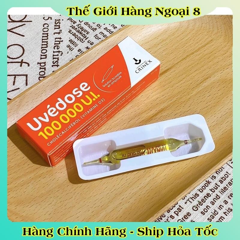 [DATE MỚI ] Vitamin D3 liều cao Pháp Uvedose 100000 UI ống 2ml cho bé từ 18 tháng tuổi