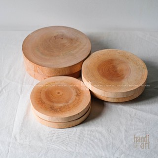 Gỗ Miếng tròn, khoanh gỗ decor, tấm gỗ lót