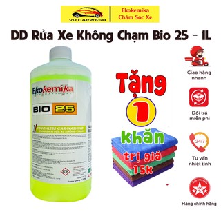  Nước Rửa Xe Không Chạm Dung Dịch Rửa Xe Ô tô Xe Máy Ekokemiaka Bio 25 - 1L  chính hãng  