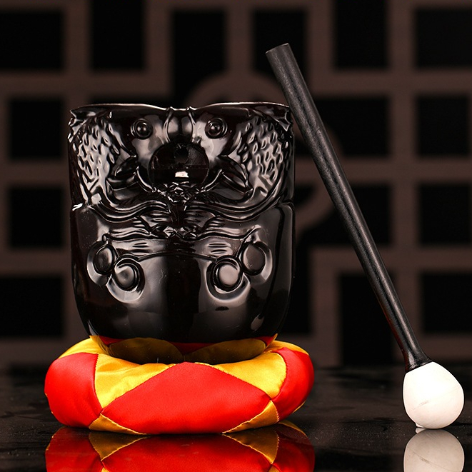 Bộ Gõ tụng kinh 2 loại (Chuông đồng / Mỏ cá gỗ zen)
