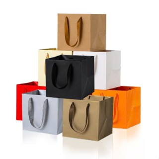 10 Túi giấy vuông túi xách hoa bánh bó hoa bao bì tinh tế túi giấy kraft túi quà tặng