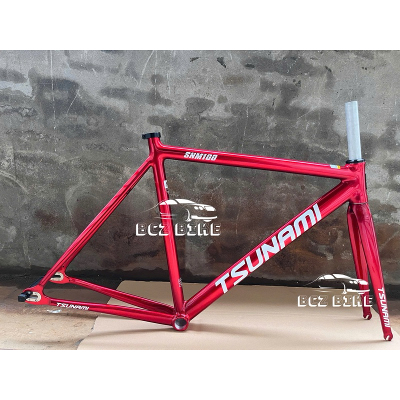 fixed gear khung Tsunami snm100 ( tặng chén cổ+ khoá yên) chính hãng : real