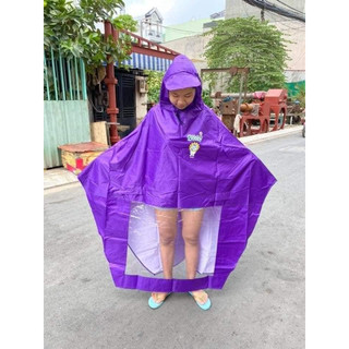 Áo mưa vải dù tím