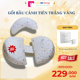 Gối chữ U Gối Bầu Cánh Tiên Kemmi Shop Giúp Mẹ Bầu Ngủ Ngon, Giảm Đau Lưng, Áp Lực, Nâng Đỡ Bụng