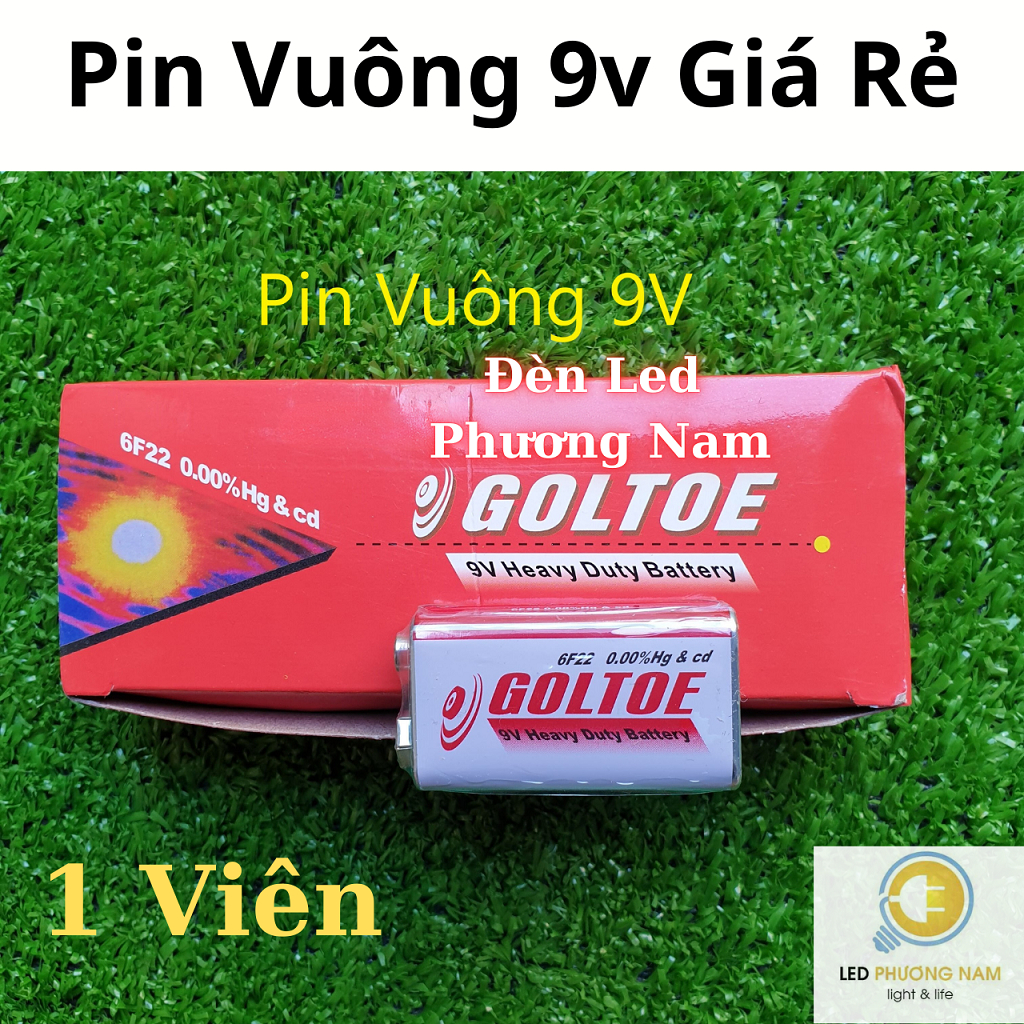 [COMBO 3 ]  PIN VUÔNG 9V GOLTOE THÔNG DỤNG