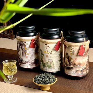 Hũ Trà Thái Nguyên Thượng Hạng Chè Tân Cương Hộp Chè Xanh Uống Đạo Quà Biếu Tặng Cao Cấp Kèm Túi
