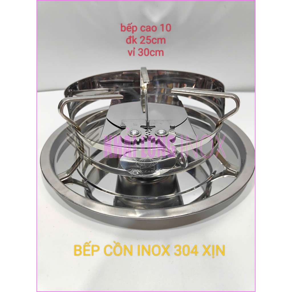Bếp Cồn Gạt 304 Hàng Dày - Có Chắn Gió [Có sẵn] [Ảnh thật]