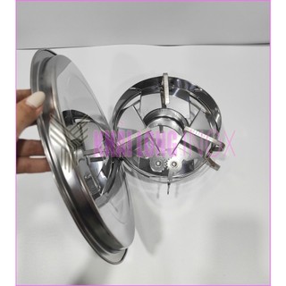Bếp Cồn Gạt 304 Hàng Dày - Có Chắn Gió [Có sẵn] [Ảnh thật]