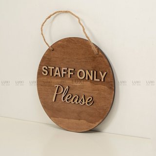 Bảng gỗ Staff Only (chỉ dành cho nhân viên ) - Luxi Decor