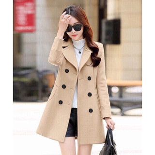 [Yumi Shop ] Áo Khoác Dạ Nữ Cổ Vest Cao Cấp