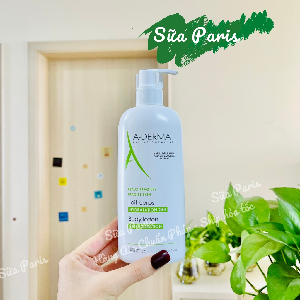 Sữa dưỡng thể Aderma Hydration Body Lotion 400ml dành cho da khô, da nhạy cảm_Sữa Paris Aderma