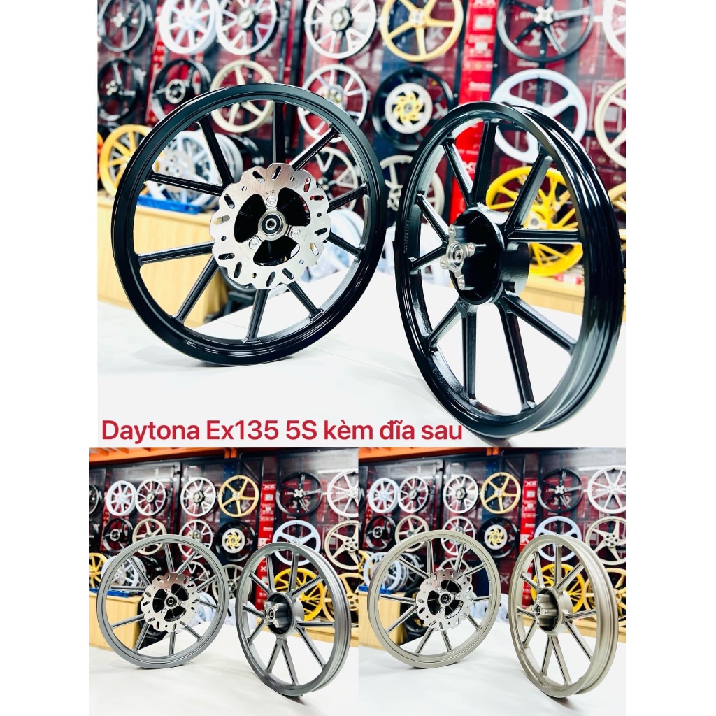 Mâm Daytona X1R Exciter 2011-2014( 5 số) chính hãng- 2 Đĩa