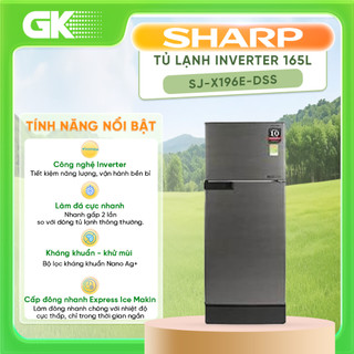 Sj-x316e-sl - tủ lạnh sharp inverter 314 lít sj-x316e-sl