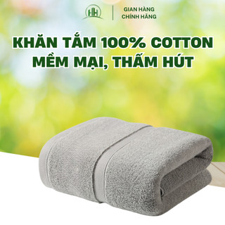 Khăn Tắm To 60x120cm Cotton Cao Cấp Thấm Hút, Mềm Mịn Cho Gia Đình, Khách Sạn Huy Hòa Towel