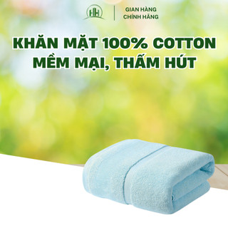 Khăn Mặt, Lau Mặt 30x50cm Cotton Cao Cấp Thấm Hút Cho Gia Đình, Khách Sạn Huy Hòa Towel